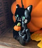 Cinders the black cat ceramic Halloween decoration - Image 6