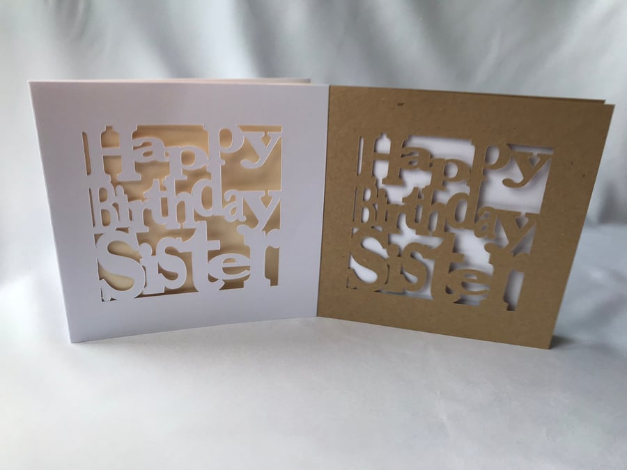 Happy birthday sister cards, handmade cards, bi... - Folksy