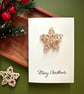Rustic wicker star Christmas card 3D boho natural ornament woodland craft art - Image 10