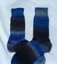 Hand-cranked Knitted Ribbed Wool Socks Size 8 to 9 - Image 3