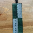 Patchwork green bookmark