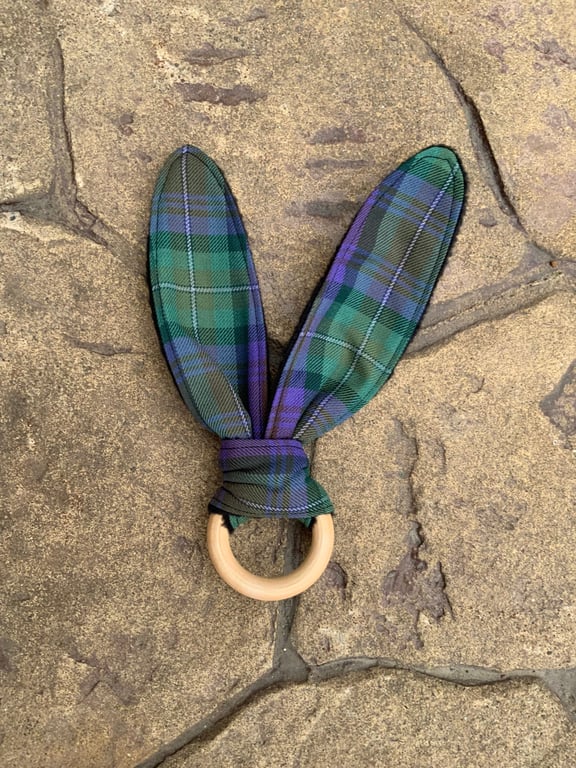 Isle of Skye Tartan Bunny Ears Teether
