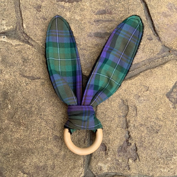 Isle of Skye Tartan Bunny Ears Teether