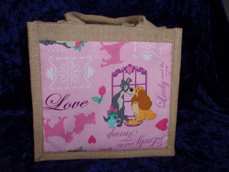 Small Jute Bag with Padded Handles