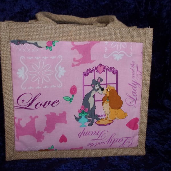 Small Jute Bag with Padded Handles