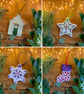 Hand Painted Ceramic Christmas Hanger, Pottery Hanging Decoration - Image 3