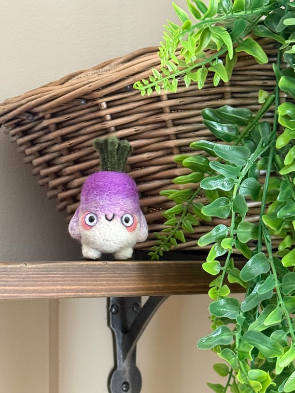 Needle Felted Turnip Art Doll