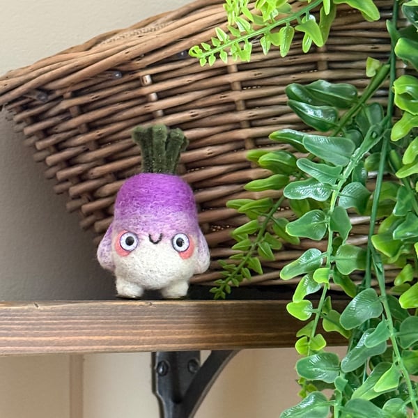 Needle Felted Turnip Art Doll