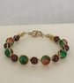 Wirework Amber and Green Bangle - 7 ins - Image 3