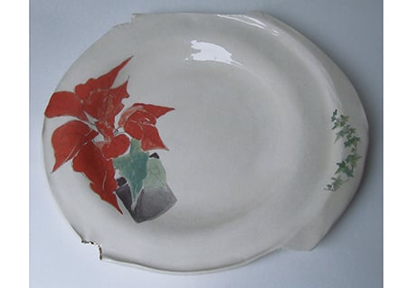 Christmas Poinsettia Platter