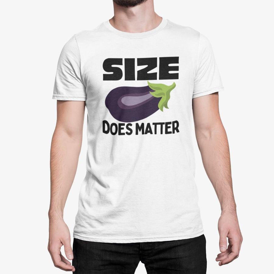 Size Does Matter T Shirt Funny Big D Joke Eggplant Birthday Christmas Present