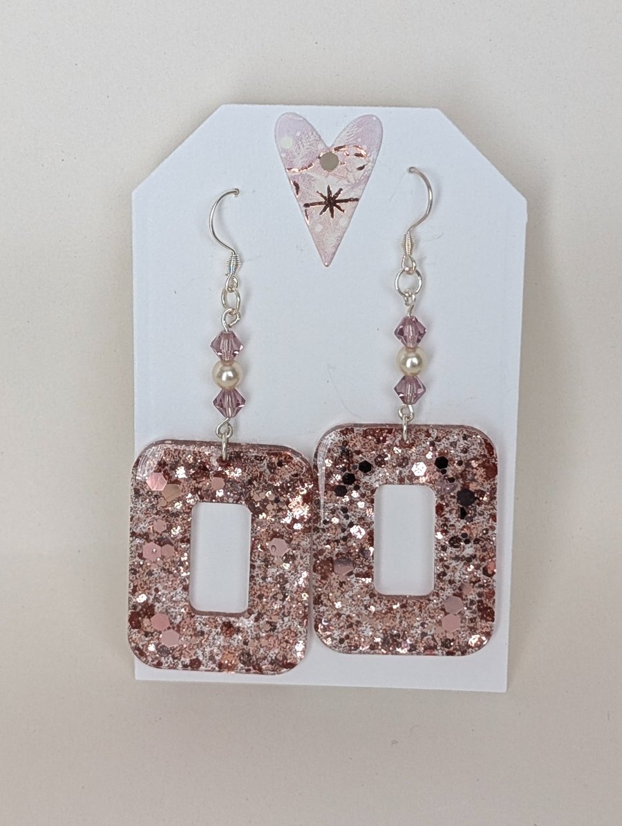 Square Resin Earrings