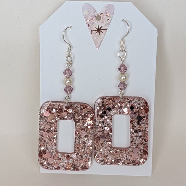 Square Resin Earrings