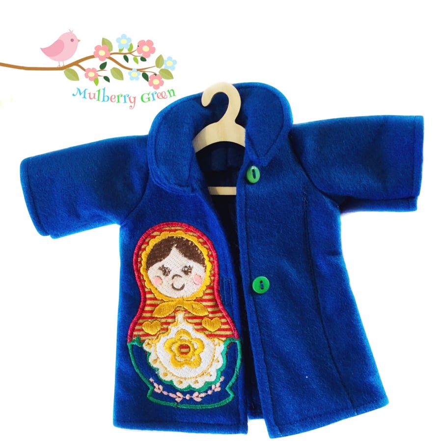 Reserved for Meggi - Special Offer - Royal Blue Tailored Russian Doll Coat