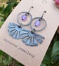 Vintage Sunburst Earrings with Natural Amethyst Gemstones Handmade in Cornwall