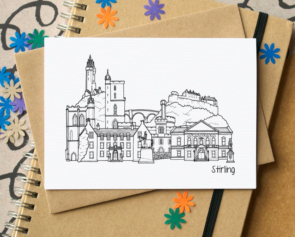 Stirling Skyline Greetings Card