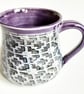 Mug - Hand Thrown Stoneware Ceramic Blue Purple Glazed Mug 