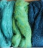 Carded Corriedale wool slivers selection - "blues" letterbox pack - Image 2