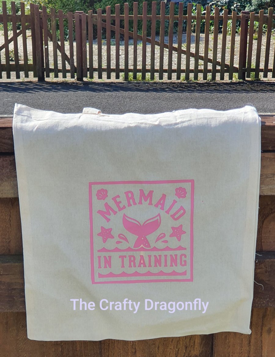 Cotton Tote Bag - Mermaid in Training