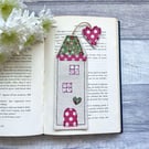 Bookmark, tall house bookmark, bookworm gift