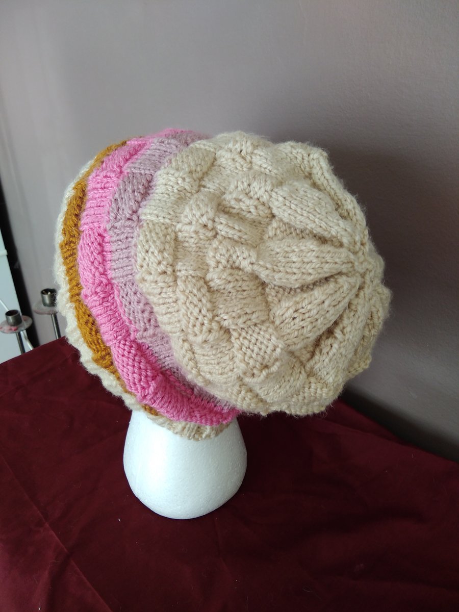 Hand knitted hat