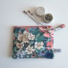 Make up bag or purse in a 1970's vintage Liberty print.