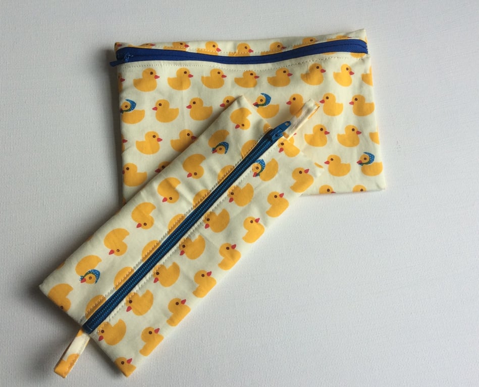 Beautiful bundle, set of two, small toiletries bag, Water Resistant lining