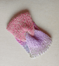 HAND KNIT Ladies Topical Peach Headband - Image 3