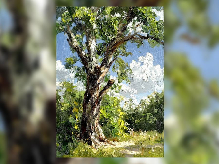 Majestic Tree Oil Painting 5" x 7" Matte Print