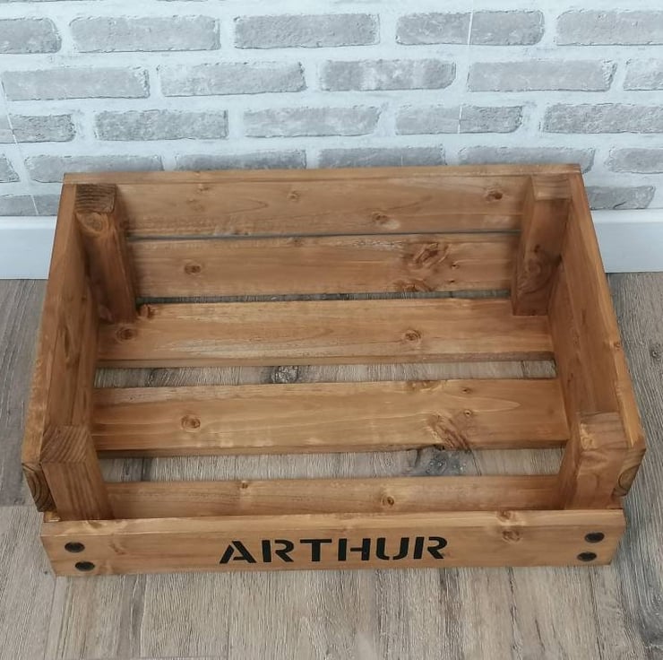 Small Personalised Rustic Oak Stain Wooden Dog Folksy