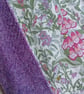 A6 'Harris Tweed®' Notebook Cover - Violet with Liberty London Foxglove Print - Image 4