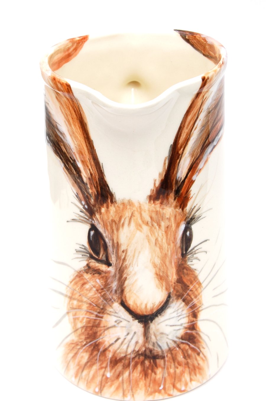 hand painted hare jug 2 pint