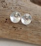 Sterling silver domed stud earrings, unisex silver jewellery, earring studs - Image 6