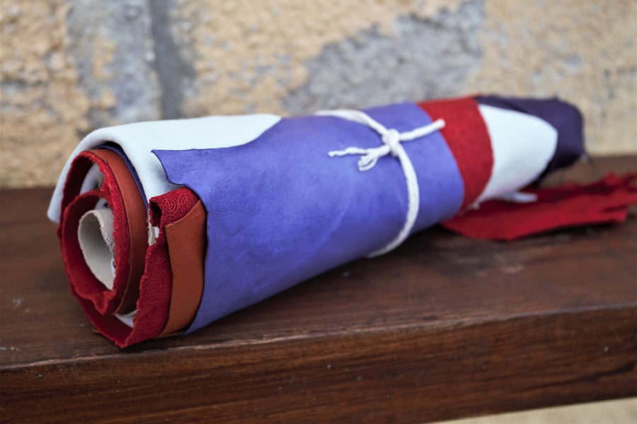 Leather bundle coloured thin sheepskin 250g