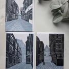 York Streets Greetings Card pack, Yorkshire Note Cards