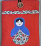 Red Applique Russian Doll iPad Case - Image 1
