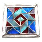 Patchwork Quilt Suncatcher Stained Glass 