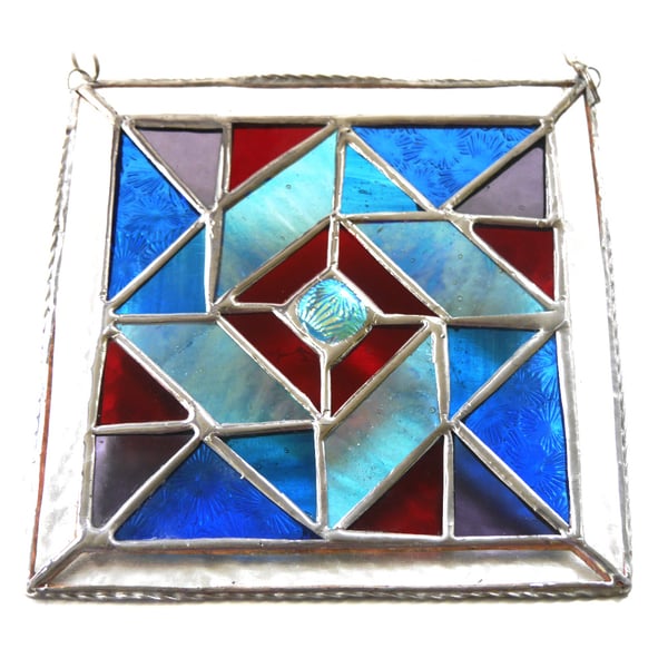 Patchwork Quilt Suncatcher Stained Glass 