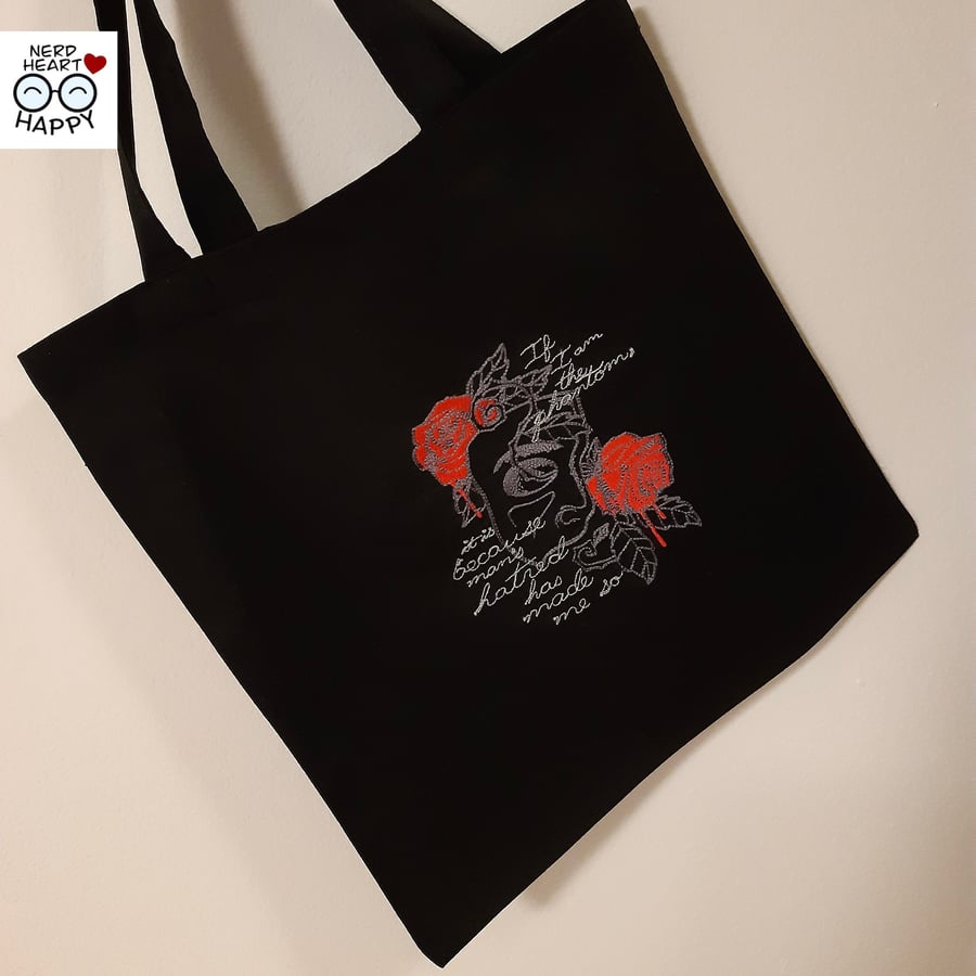 Phantom of the Opera Mini Tote Bag, Gaston Leroux Bag, Gothic Horror Literature 