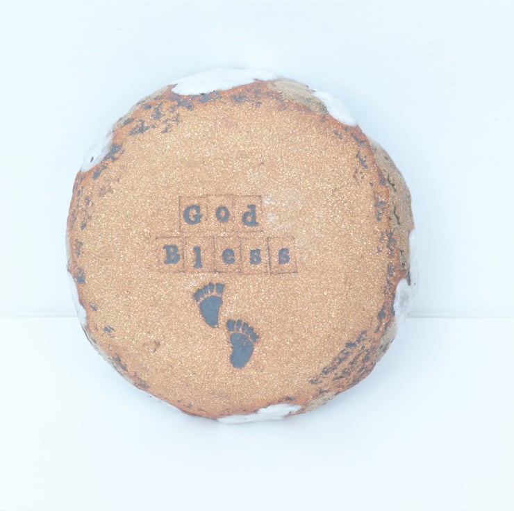 Footprints Sculptured Bowl Christening Weddin... Folksy