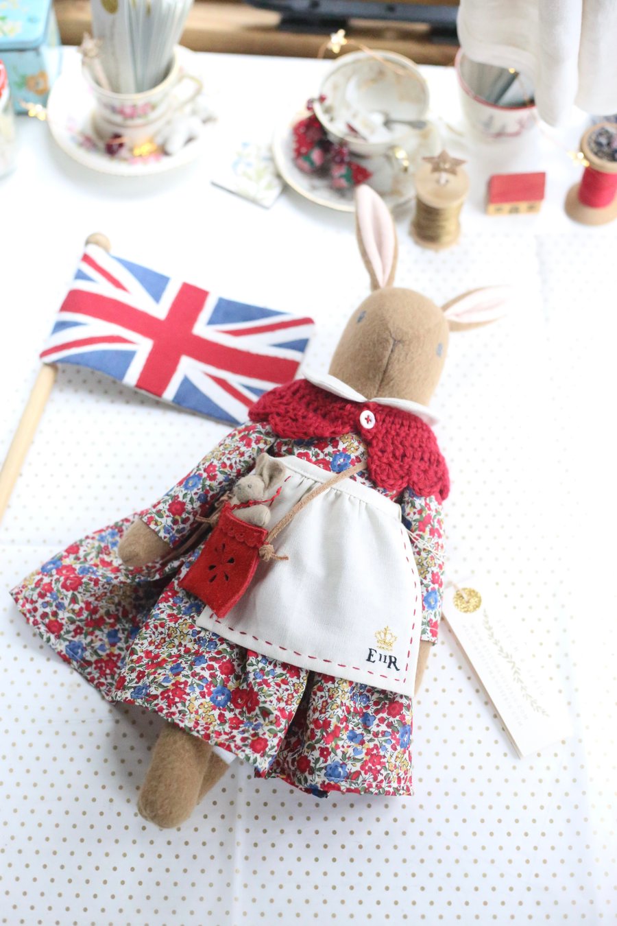 Reserved Listing for a Tracy K - Heirloom Liberty Bunny Emma and Georgina