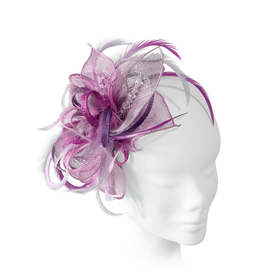 "Lavender".....Sinamay Fascinator