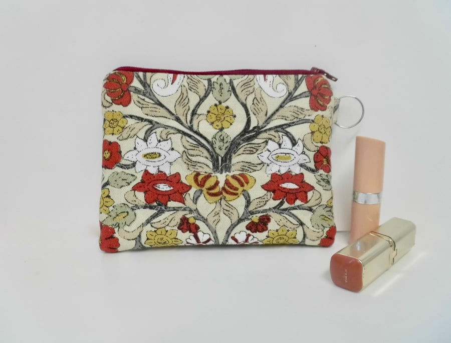 Make up purse floral print