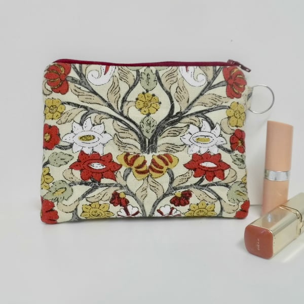Make up purse floral print