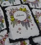 floral wreath whatever - original aceo - Image 1