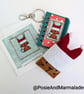 Christmas Cat Gift Set: Keyring, Notebook and Hanging Decoration  - Image 1