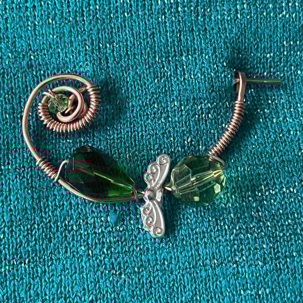 Beautiful Copper Angel Shawl Pin