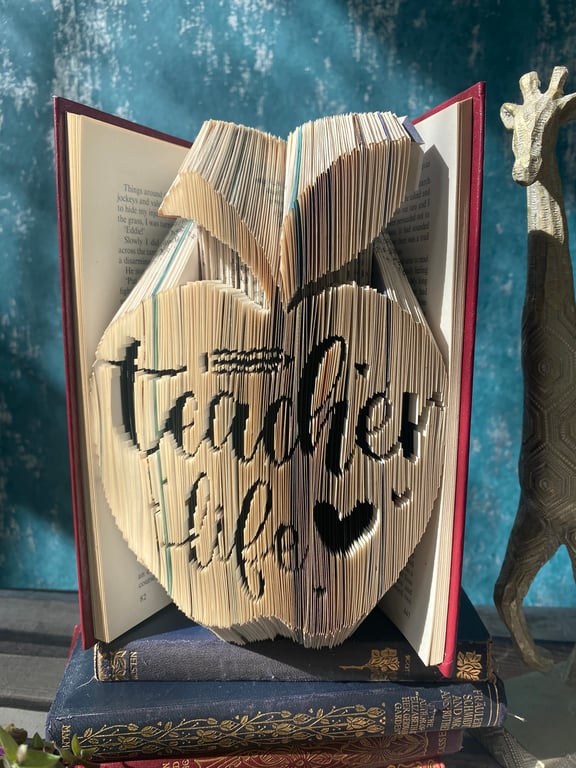 Teacher Life Folded Book Art