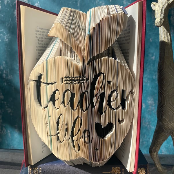 Teacher Life Folded Book Art