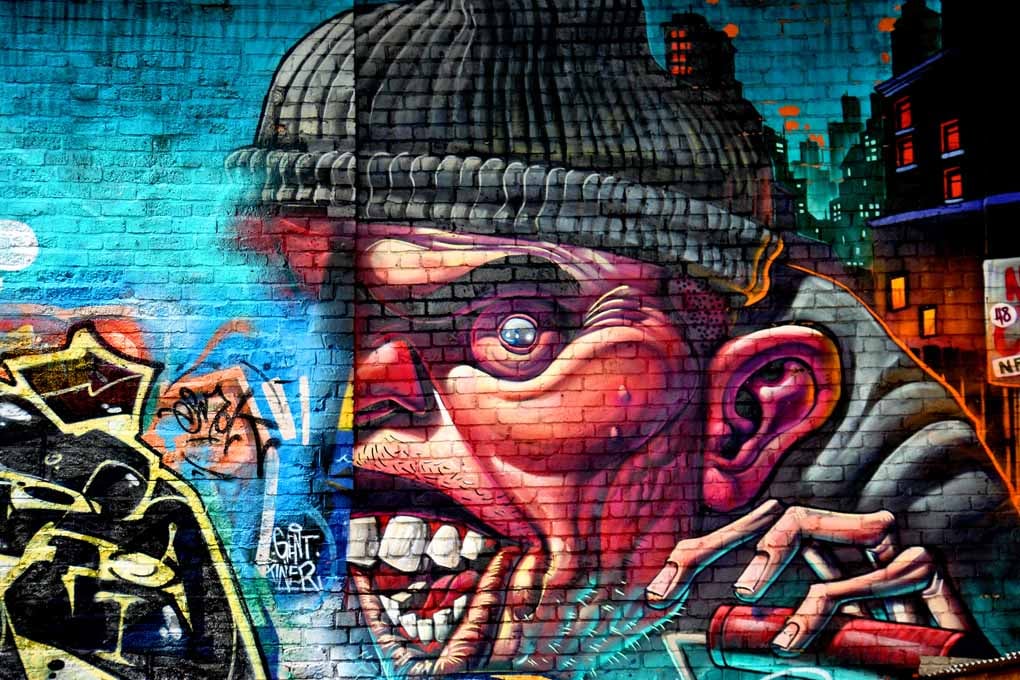 Street Art Graffiti Mural Digbeth Birmingham UK Photograph Print